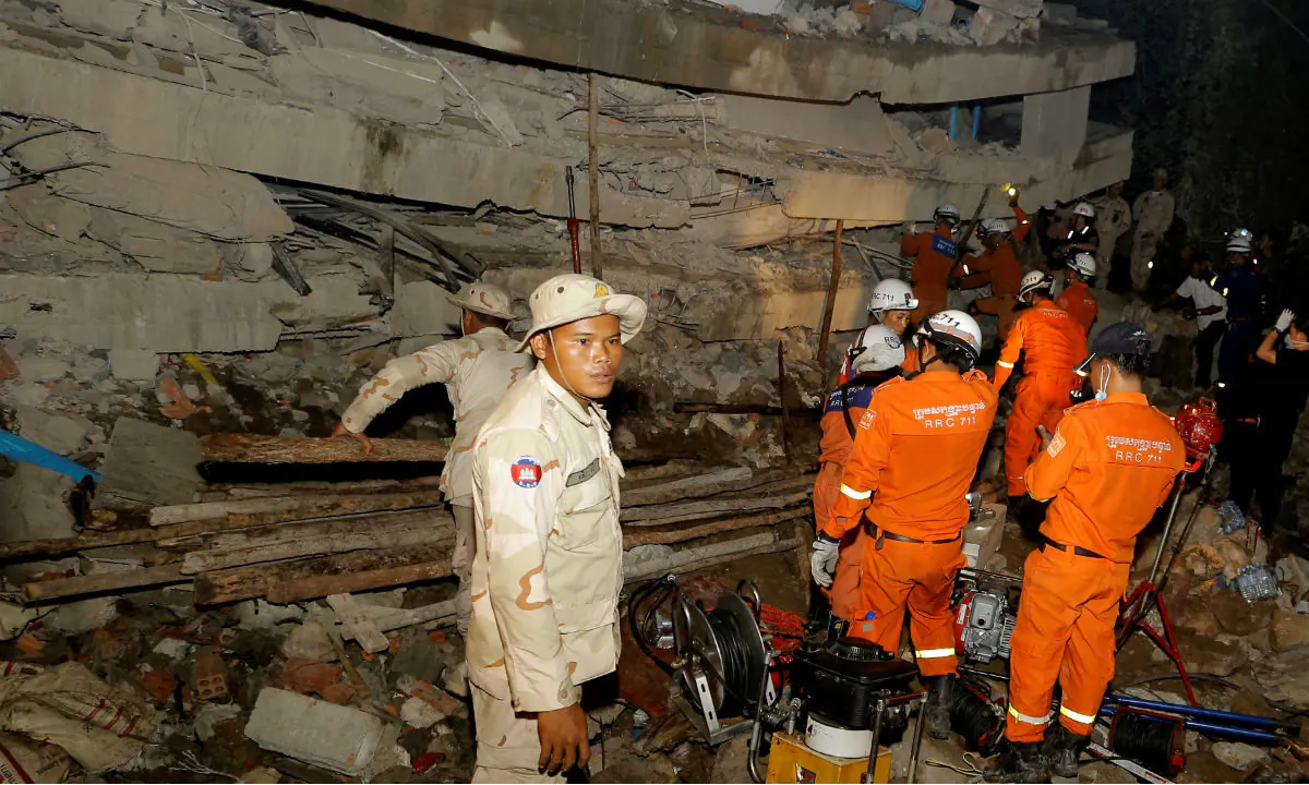 Cambodia Building Collapse Kills 36 People, Injures 23 Others