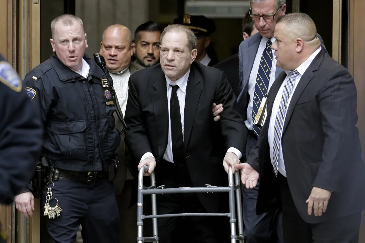 Harvey Weinstein leaves State Supreme Court in New York City, on Jan. 6, 2020. (Seth Wenig/AP Photo)