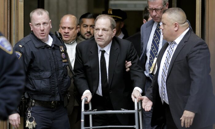 Harvey Weinstein leaves State Supreme Court in New York City, on Jan. 6, 2020. (Seth Wenig/AP Photo)