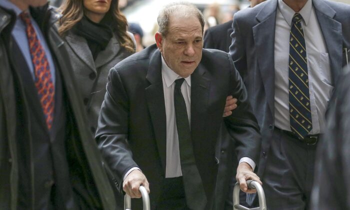Harvey Weinstein arrives at federal court in New York, on Jan. 6, 2020. (Seth Wenig/AP Photo)