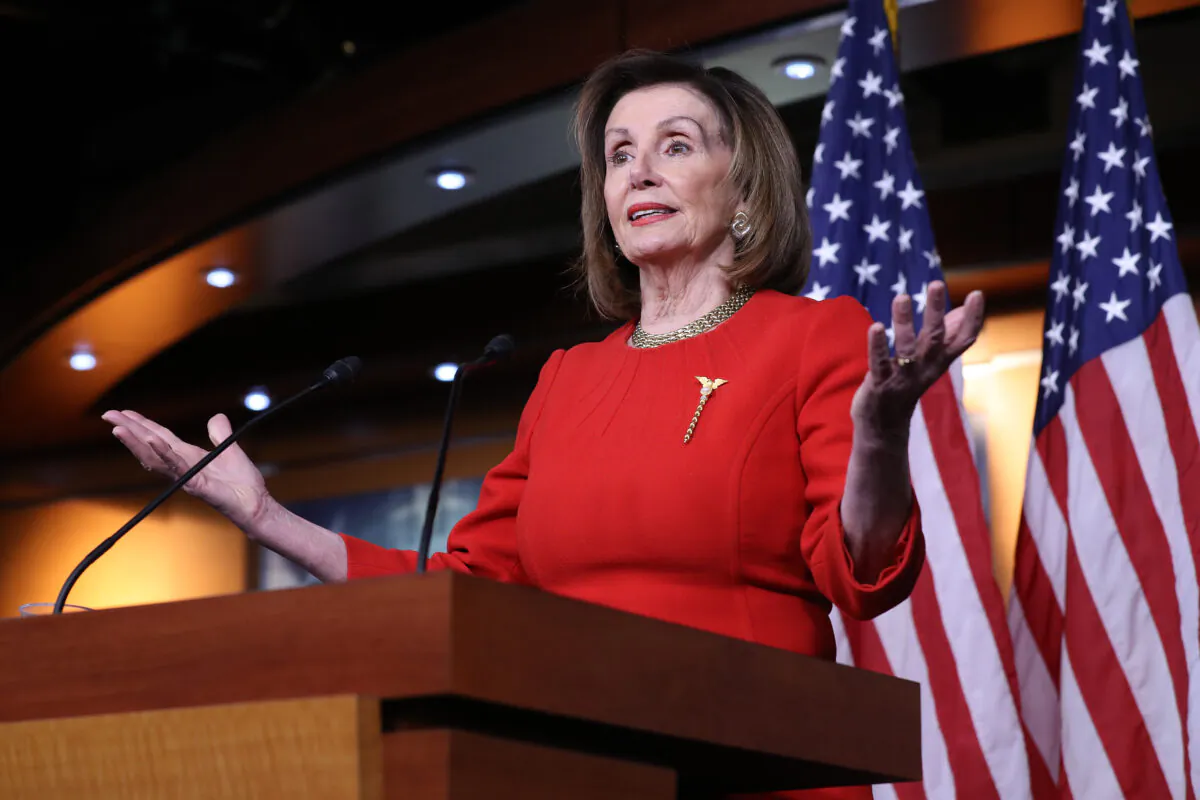 Speaker of the House Nancy Pelosi (D-Calif.) at the U.S. Capitol in Washington on Dec. 19, 2019. (Chip Somodevilla/Getty Images)