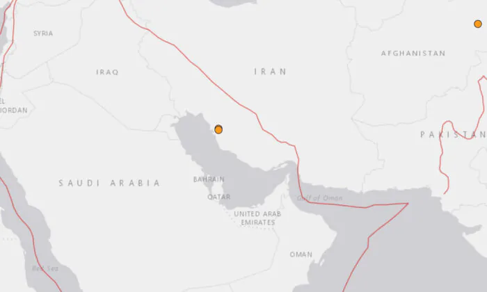 Two earthquakes measuring 4.9 and 4.5 in magnitudes hit Iran on Jan.8, according to the United States Geological Survey. (USGS/Screenshot)