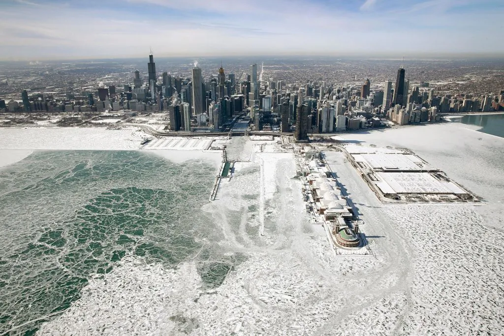 An aerial view of Chicago, Illinois, on Jan. 31, 2019. (Scott Olson/Getty Images)