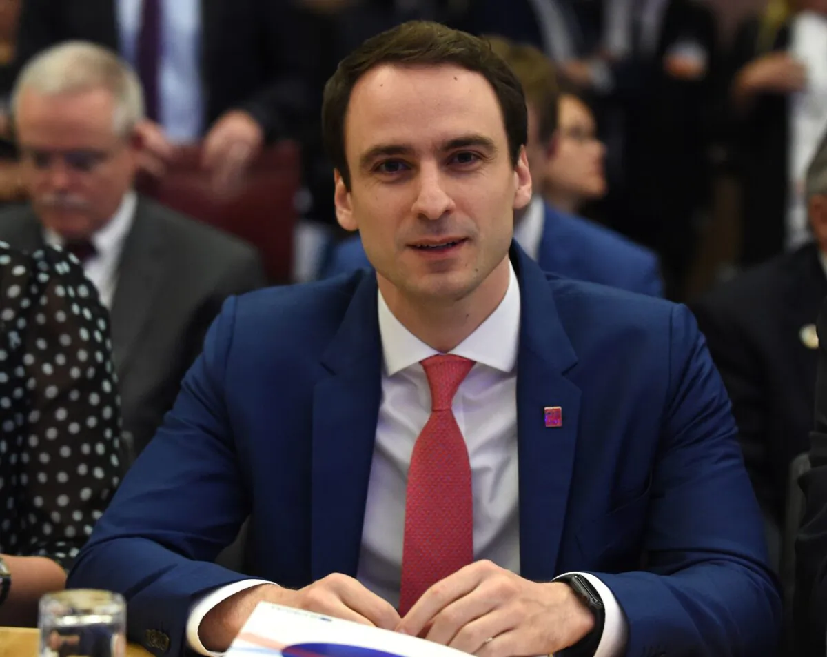 Deputy U.S. Chief Technology Officer and Deputy Assistant to the President at the White House Office of Science and Technology Policy Michael Kratsios poses prior to the first session of the 2019 Ministerial Council Meeting (MCM) at the OECD headquarters in Paris on May 22, 2019. (ERIC PIERMONT/AFP via Getty Images)