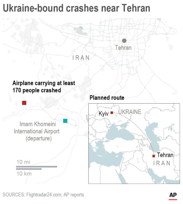 Iran Says Ukrainian Plane Was on Fire, Tried to Turn Back