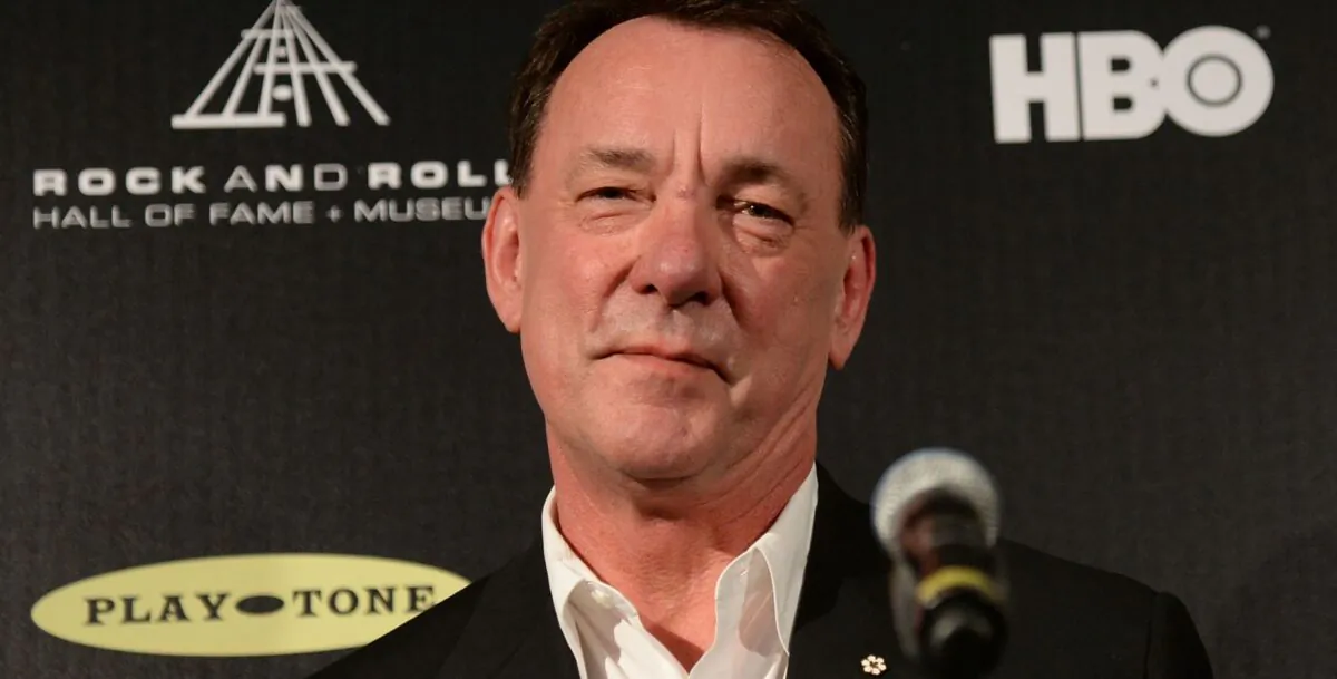  Neil Peart of Rush poses in the press room at the 28th Annual Rock and Roll Hall of Fame Induction Ceremony at Nokia Theatre L.A. Live on April 18, 2013 in Los Angeles, California. (Photo by Jason Merritt/Getty Images)