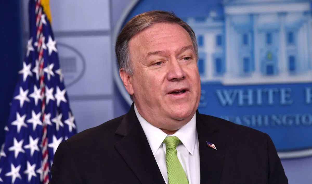 Secretary of State Mike Pompeo announces new sanctions on Iran, at the White House in Washington, on Jan. 10, 2020. (Nicholas Kamm/AFP via Getty Images)