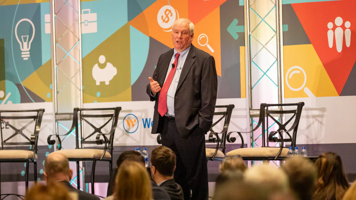 Boston Fed President Eric S. Rosengren speaks about the economy and monetary policy at an event in Hartford, Conn., on Jan. 13, 2020. (Federal Reserve Bank of Boston)