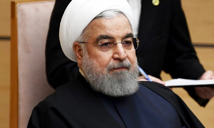 Iranian President Hassan Rouhani in Tokyo on Dec. 20, 2019. (Charly Triballeau/Pool Photo via AP)