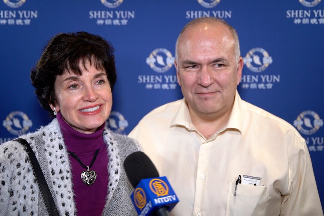Mary and Jerry Evans attended Shen Yun Performing Arts at the DeVos Performance Hall in Grand Rapids on Jan. 14, 2020. (NTD Television)