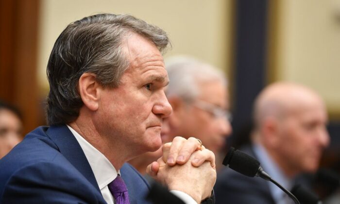 Bank of America Chairman & Chief Executive Officer Brian Moynihan testifies before the House Financial Services Committee on accountability for large banks in Washington, DC, on April 10, 2019. (Mandel Ngan/AFP/Getty Images)
