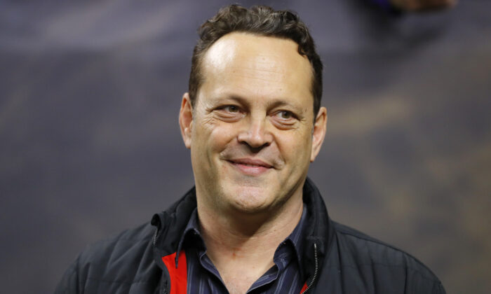 Actor Vince Vaughn looks on prior to the College Football Playoff National Championship game between the Clemson Tigers and the LSU Tigers at Mercedes Benz Superdome in New Orleans on Jan. 13, 2020. (Kevin C. Cox/Getty Images)