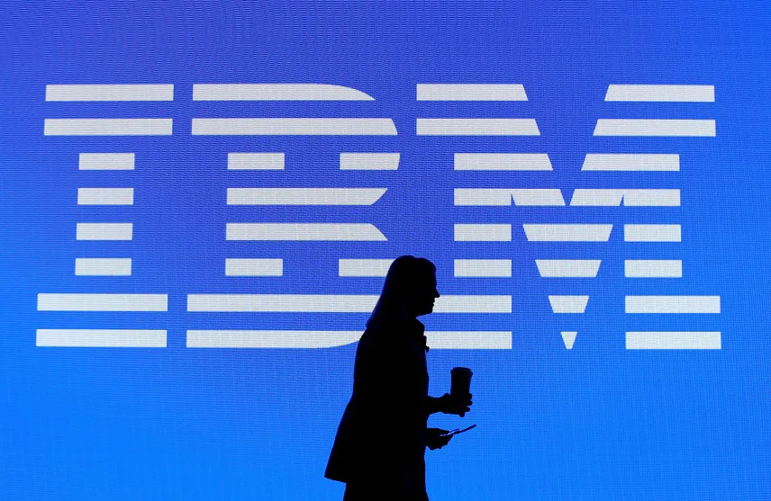 The IBM logo is seen at a trade show in in Las Vegas, Nevada on Jan. 8, 2019. (Justin Sullivan/Getty Images)