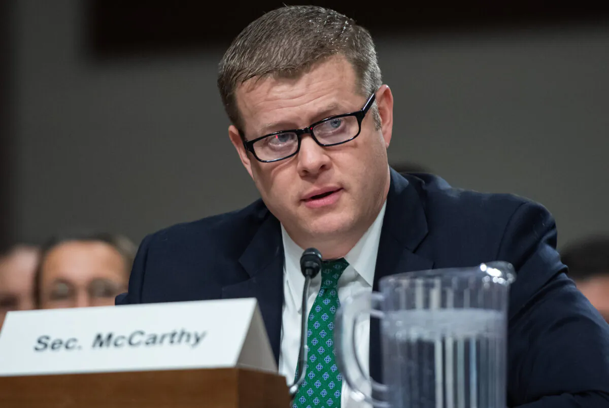 Secretary of the Army Ryan McCarthy testifies on Capitol Hill in Washington on Dec. 3, 2019. (SAUL LOEB/AFP via Getty Images)