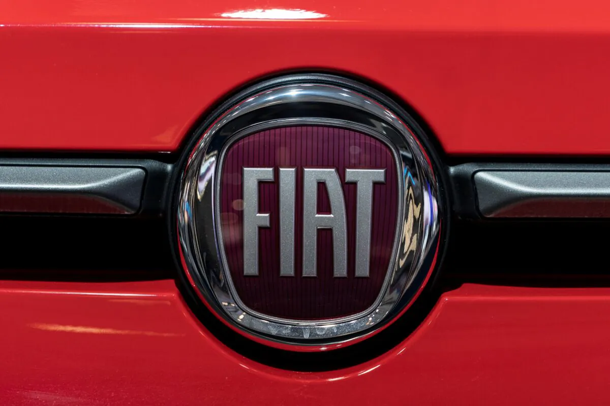 A Fiat logo is pictured during the Brussels Motor Show in Brussels, Belgium, on Jan. 9, 2020. (Kenzo Tribouillard / AFP via Getty Images)