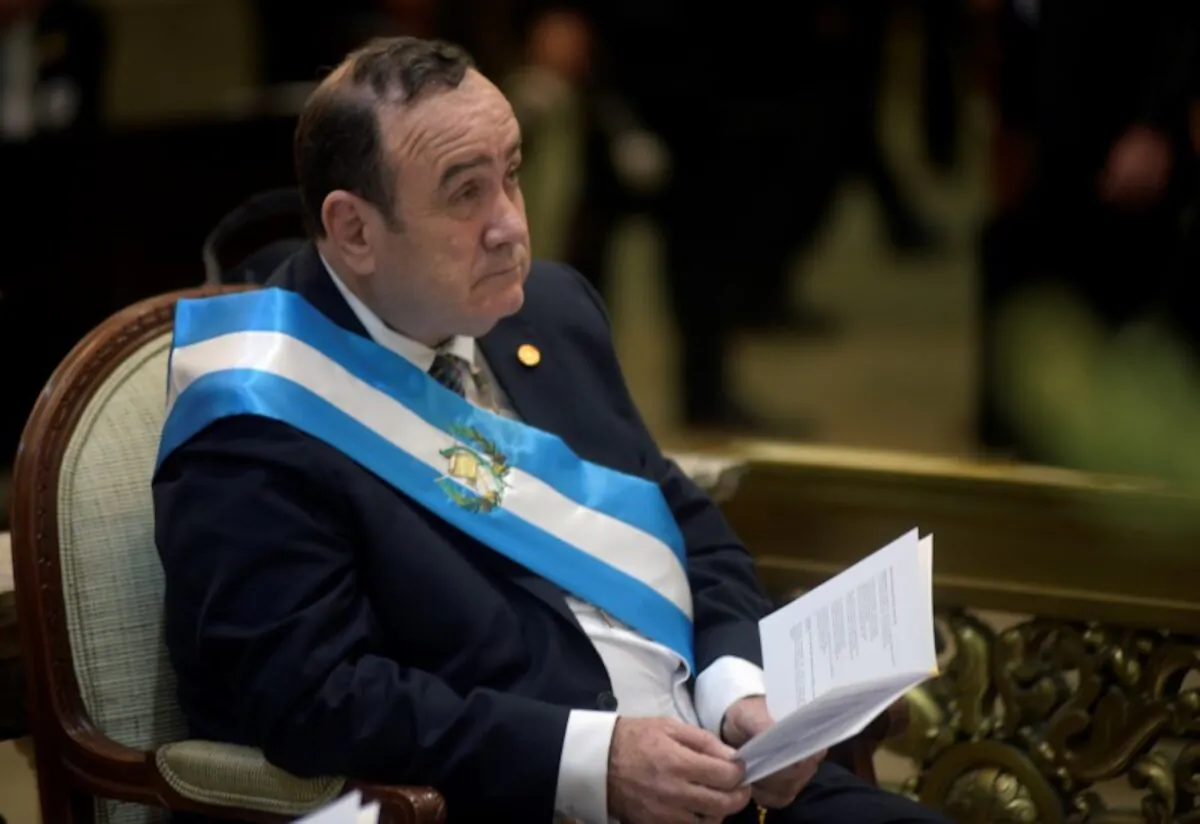 Guatemala's President Alejandro Giammattei takes part in a mass at the Metropolitan Cathedral, after his swearing-in ceremony in Guatemala City, Guatemala, Jan. 14, 2020. (Reuters/Fabricio Alonso)