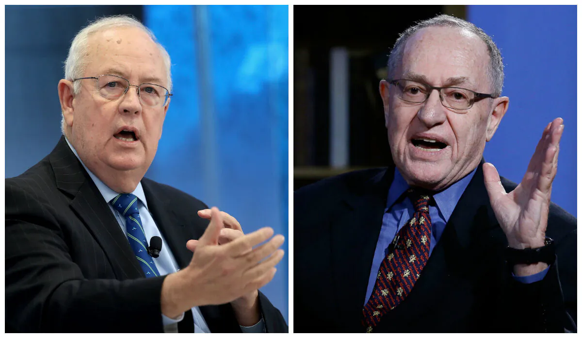 (L) Former independent counsel Ken Starr (Win McNamee/Getty Images) and (R) Attorney Alan Dershowitz, in file images. (John Lamparski/Getty Images for Hulu)