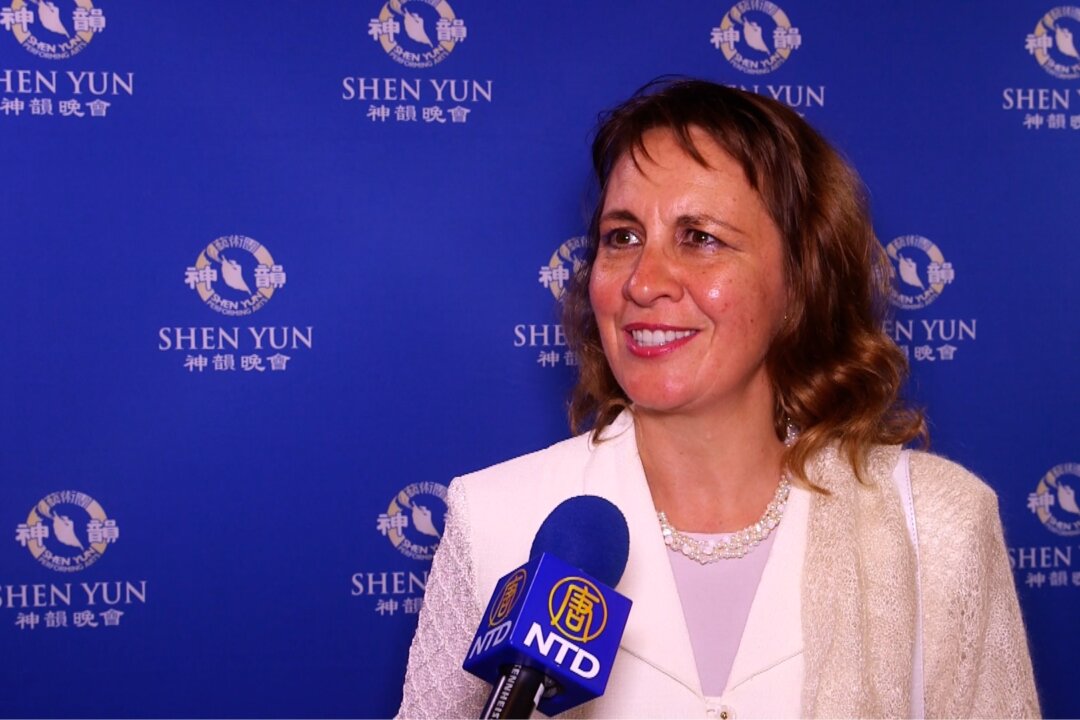 Marina Khudovina, art teacher and owner of Love for Art in San Diego, attended Shen Yun Performing Arts at the California Center for the Arts in Escondido on Jan. 20, 2020. (NTD Television)