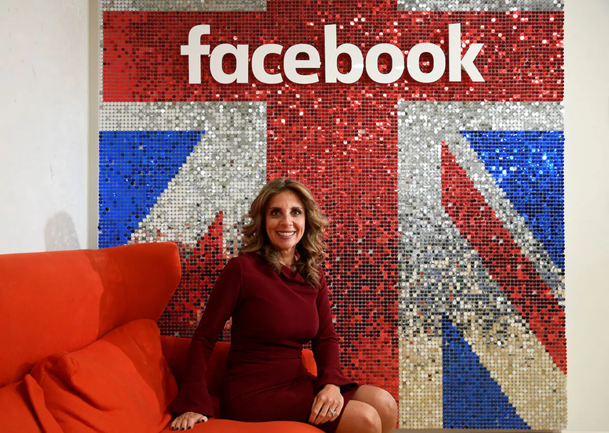 Nicola Mendelsohn, Facebook's Vice-President for Europe, the Middle East, and Africa, sits for a portrait following a Reuters interview in London, England, on Jan. 20, 2020. (Toby Melville/Reuters)