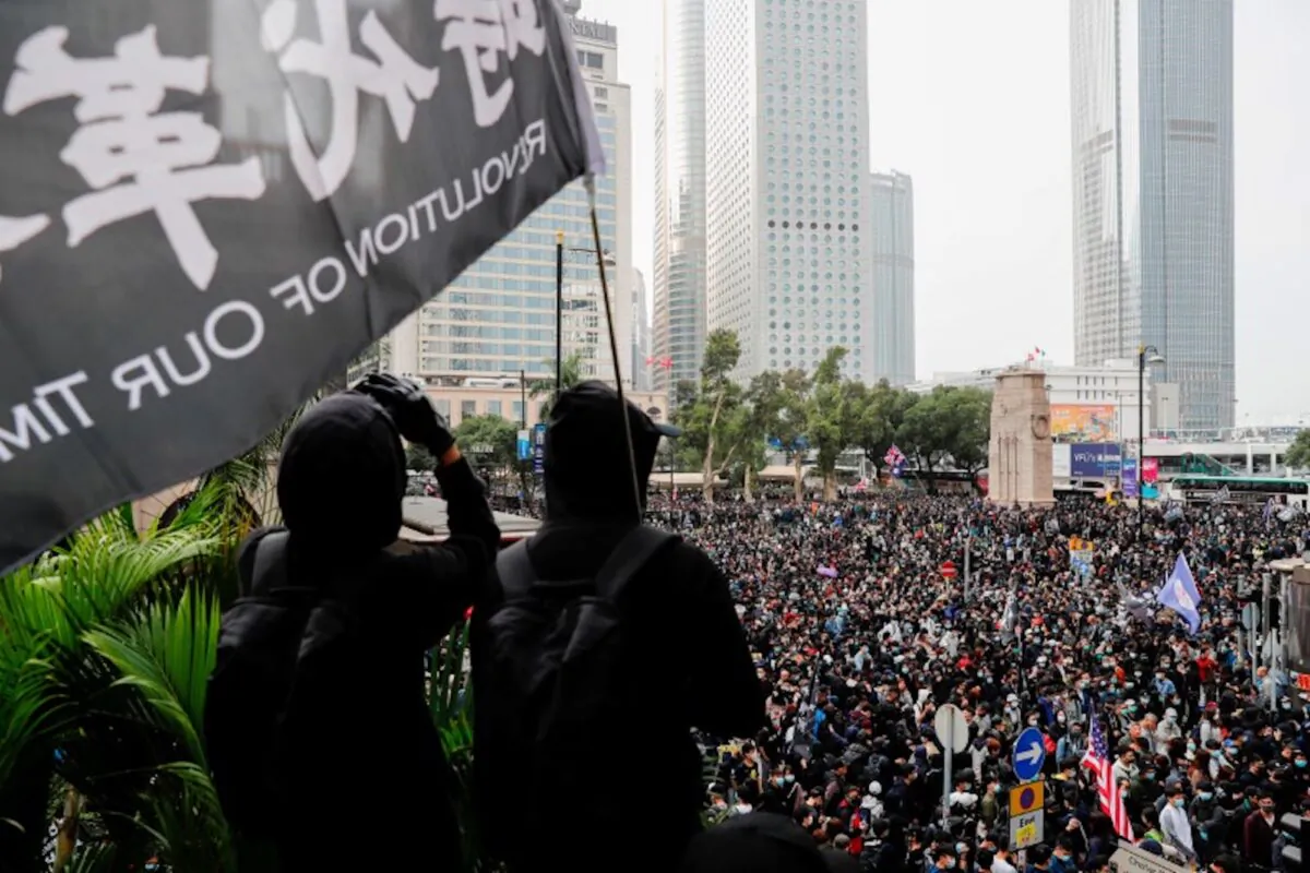Protesters attend a rally to call for democratic reforms in Hong Kong, China on Jan. 19, 2020. (Tyrone Siu/Reuters)