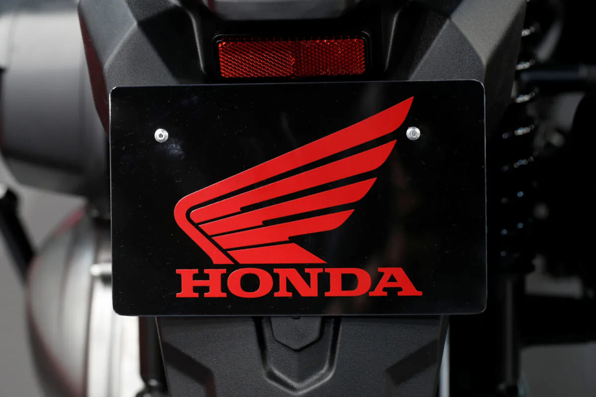 Honda Motor Co. logo is seen at the Paris auto show, in Paris, France on Oct. 4, 2018. (Benoit Tessier/Reuters)