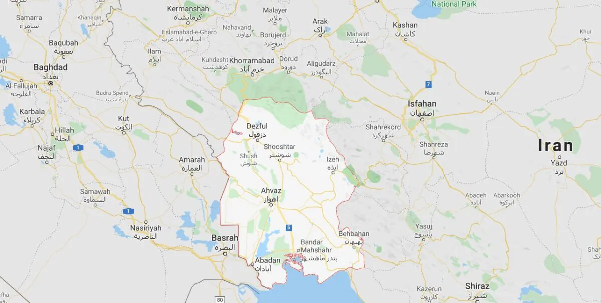 Two men riding a motorcycle shot and killed Iranian Basij forces commander Abdolhossein Mojaddami in Khuzestan Province, Iran, on Jan. 22, 2020. (Google Maps)