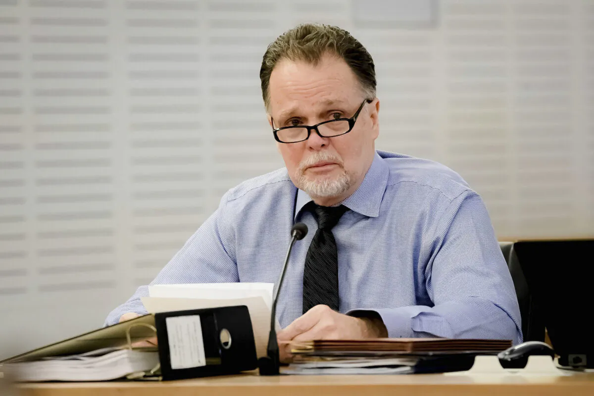 Charles "Chase" Merritt, who was convicted of murdering the McStay family of four of Fallbrook, Calif., speaks to the judge before his sentencing at San Bernardino Superior Court in San Bernardino on Jan. 21, 2020. (Watchara Phomicinda, The Press-Enterprise/SCNG)