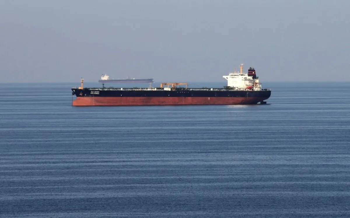 Oil tankers pass through the Strait of Hormuz on Dec. 21, 2018. (Hamad I Mohammed/ via Reuters)