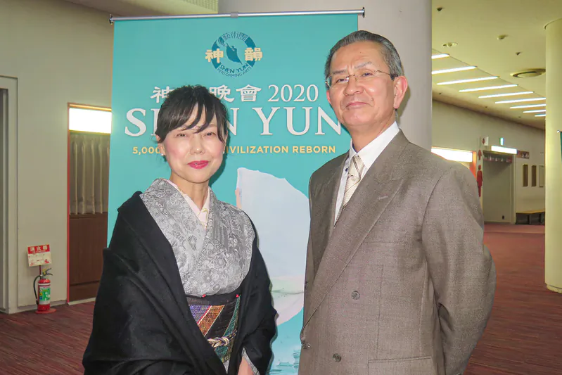 Eguchi Mitsuru, principal of a high school in Japan’s Fukuoka City, enjoyed Shen Yun Performing Arts New York Company’s performance at Fukuoka Sunpalace Hall, on the evening of Jan. 22, 2020. (Chen Yinghua/ The Epoch Times)
