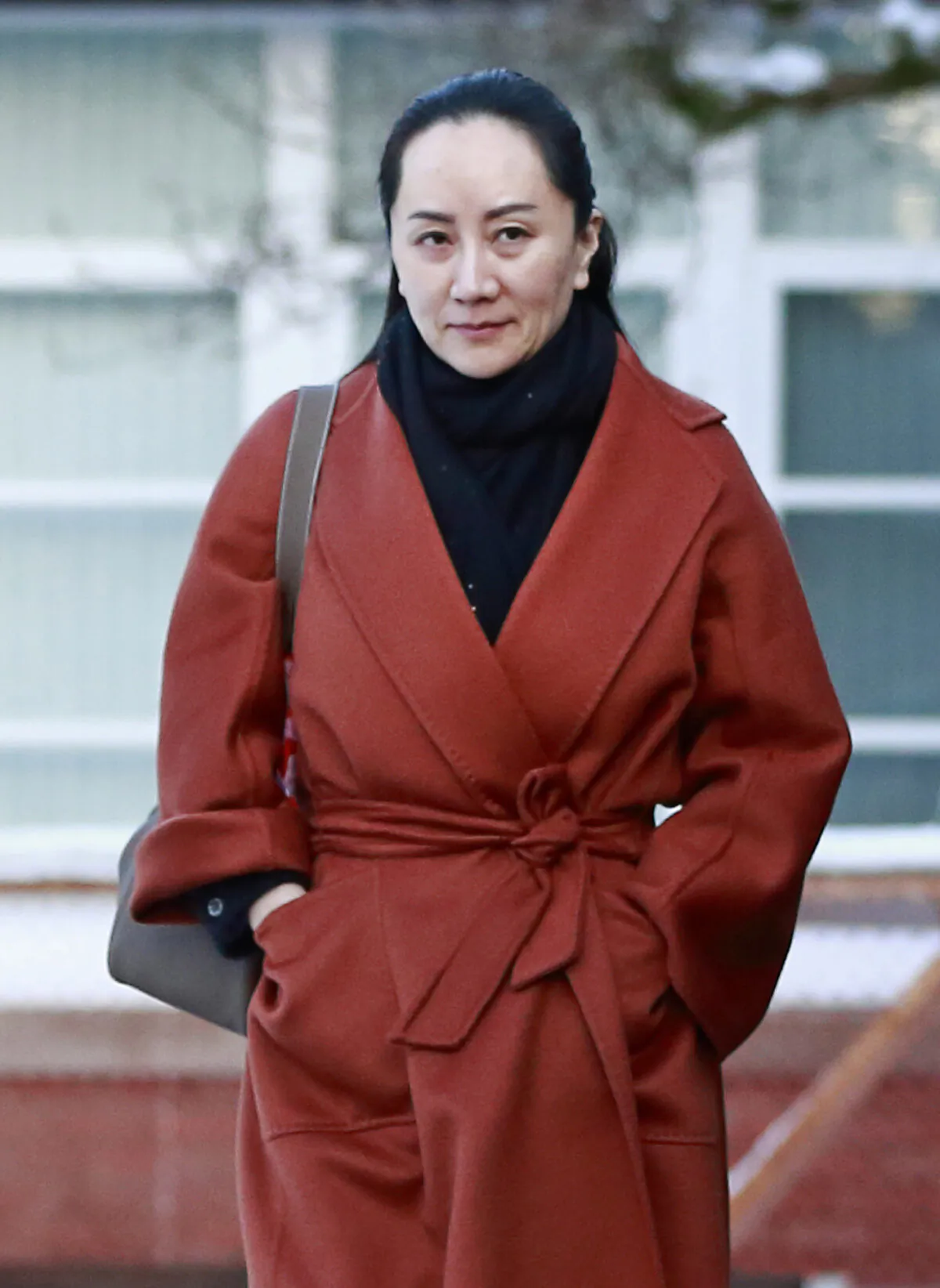 Huawei executive Meng Wanzhou on her way to a court appearance in Vancouver on Jan. 17, 2020. (Jeff Vinnick/Getty Images)