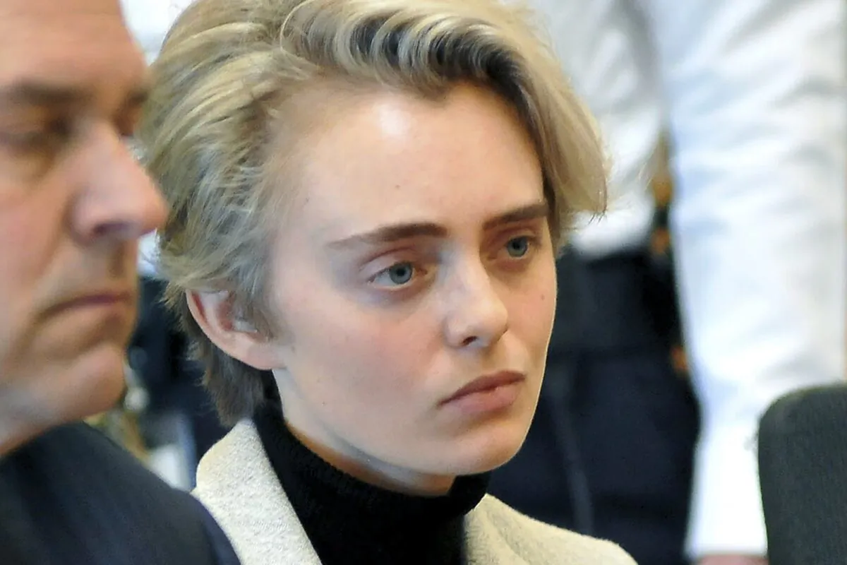 Michelle Carter sits in Taunton District Court for sentencing in Taunton, Mass., on Feb.11,2019. (Mark Stockwell/The Sun Chronicle via AP, Pool, File)