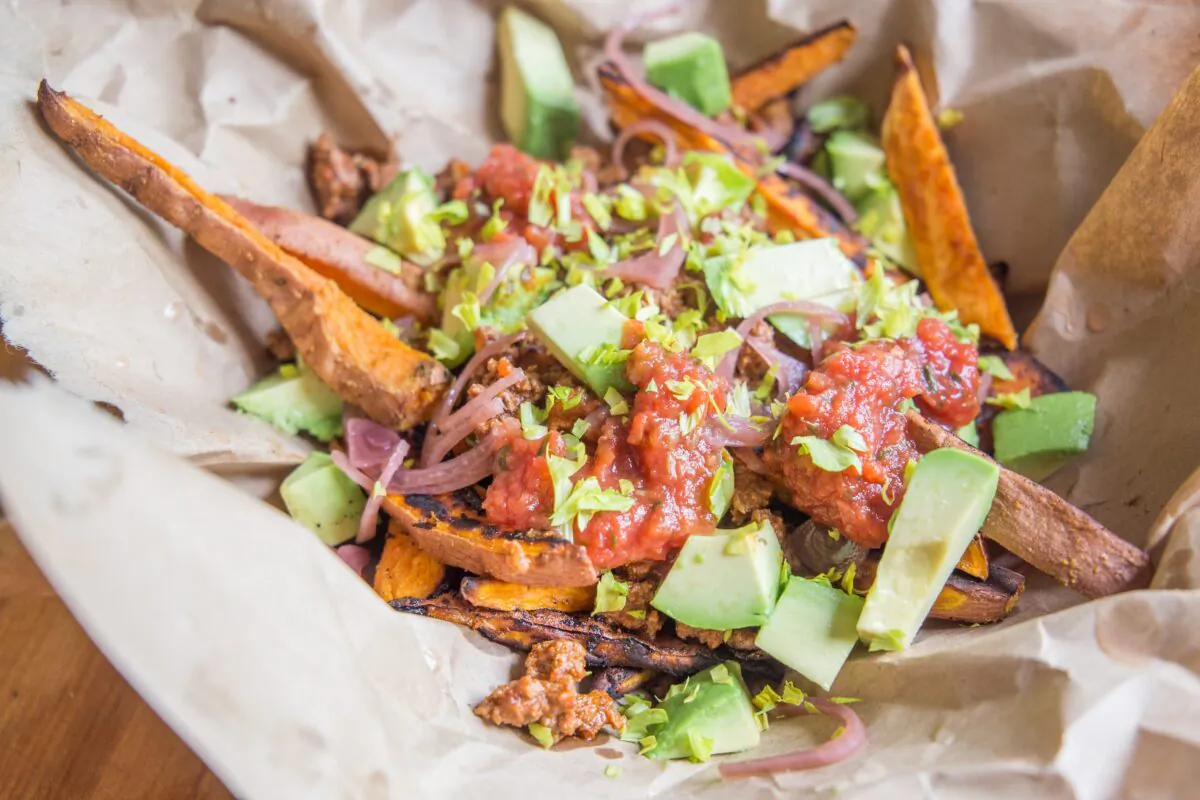 Load up your fries with all your favorite nacho toppings. (Caroline Chambers)