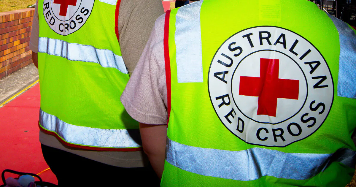 Members of the Australian Red Cross counselling team are seen at the Dreamworld theme park on the Gold Coast on Oct. 26, 2016. (Patrick Hamilton/AFP via Getty Images)