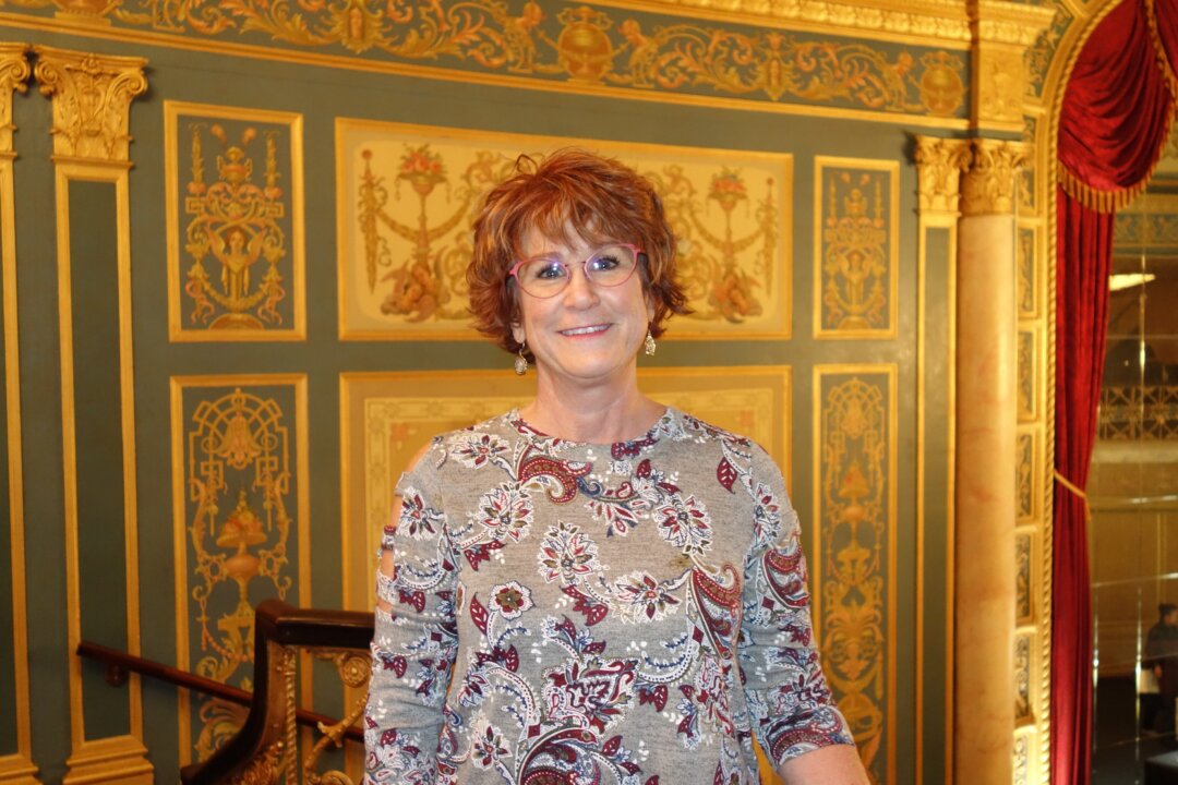 Beth Grate, a human rights advocate, at the Detroit Opera House on Jan. 23, 2020 after seeing Shen Yun Performing Arts. (Michael Huang/The Epoch Times)