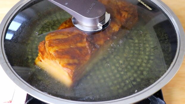 5. Fry pork belly skin