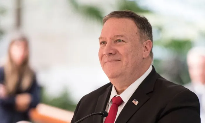 Secretary of State Mike Pompeo during a trip in Costa Rica on Jan. 21, 2020. (Ezequiel Becerra/AFP via Getty Images)