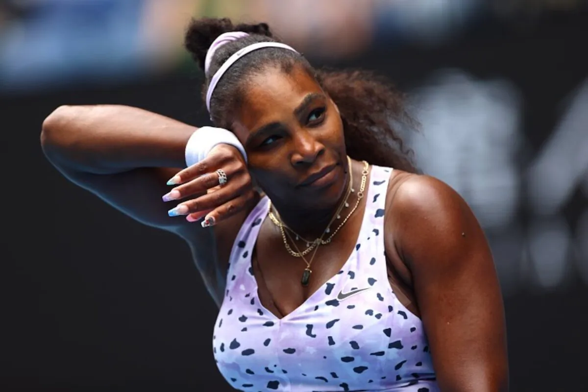 Serena Williams during the match against China's Qiang Wang at the 3rd round of the Australian Open, in Melbourne Park, Melbourne, Australia, on Jan. 24, 2020. (Kai Pfaffenbach/Reuters)