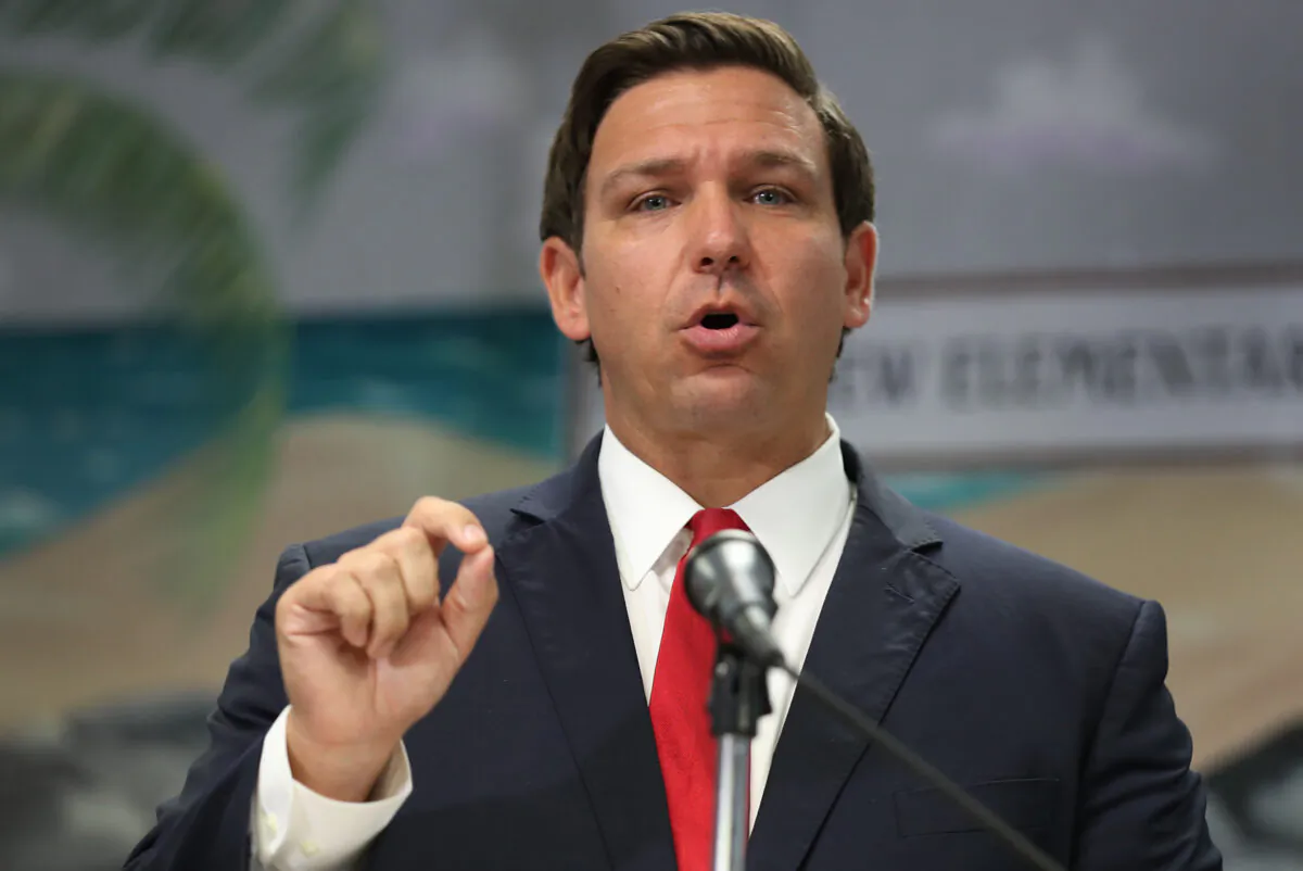 Florida Gov. Ron DeSantis at Bayview Elementary School in Fort Lauderdale, Fla., on Oct. 7, 2019. (Joe Raedle/Getty Images)