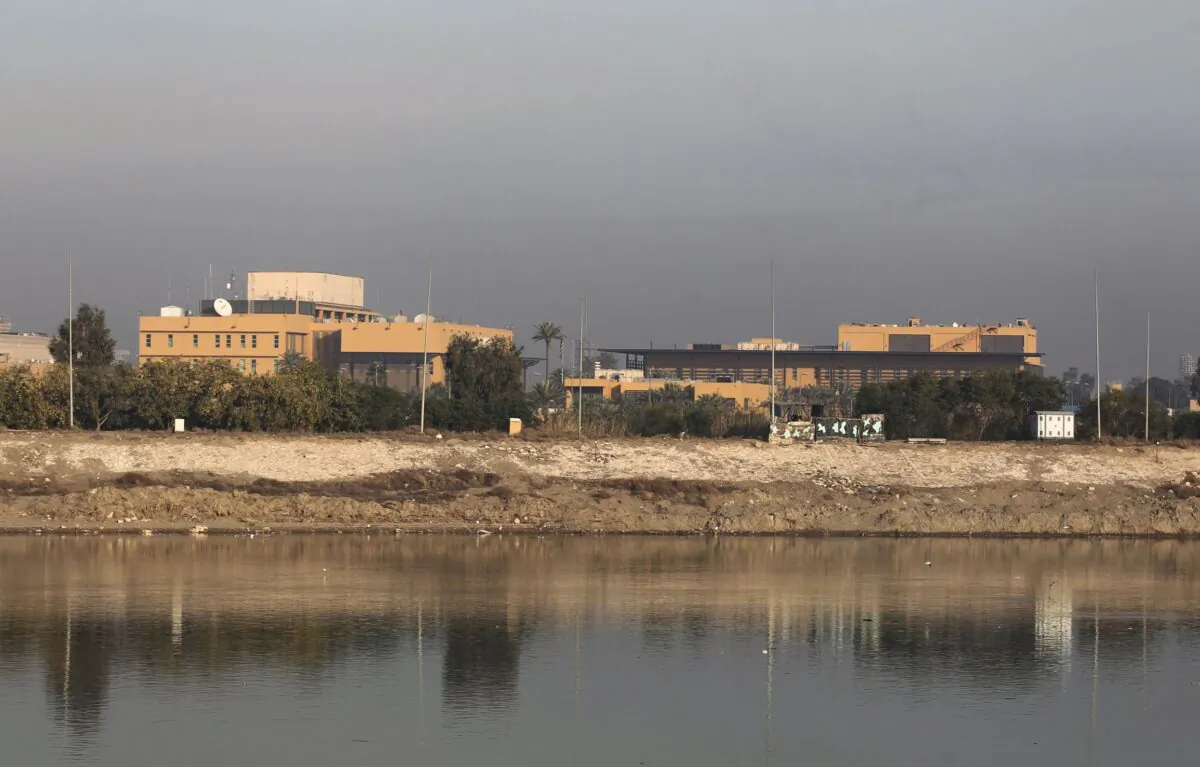 A general view shows the U.S. embassy across the Tigris river in Iraq's capital Baghdad on Jan. 3, 2020.  (Ahmad Al-Rubaye/AFP via Getty Images)