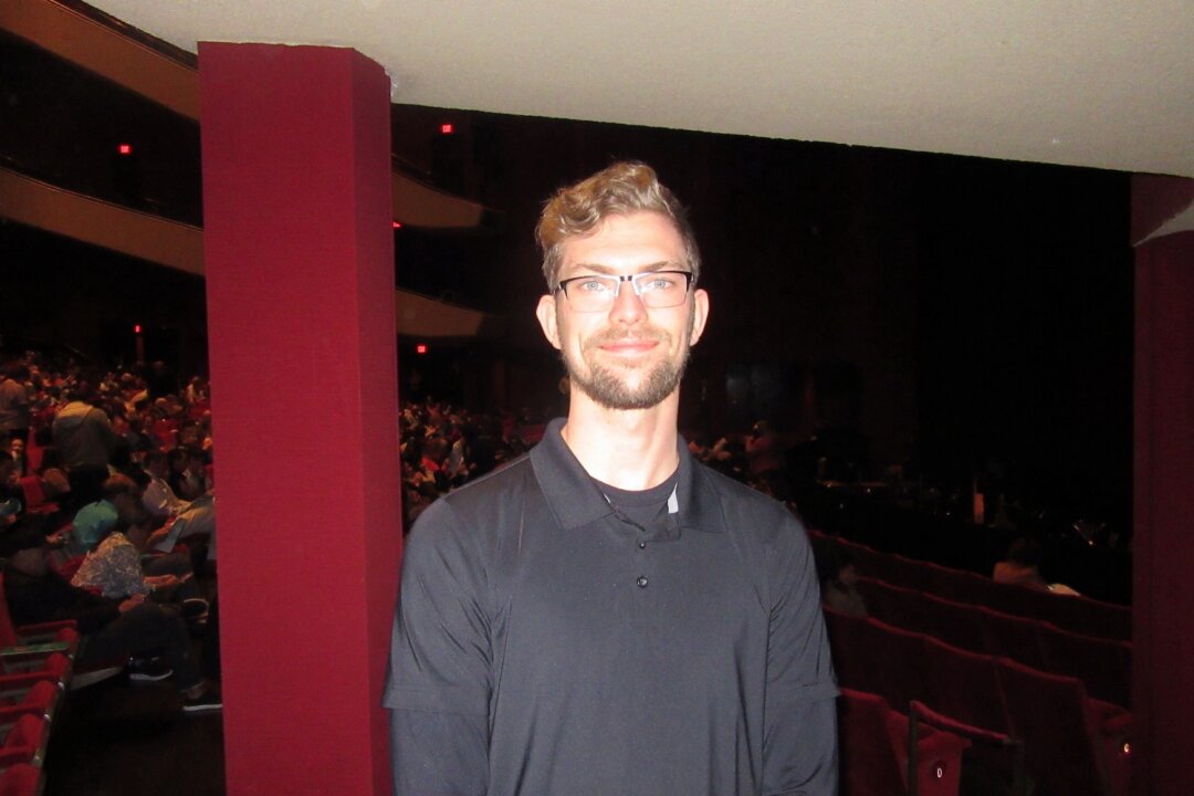 Ryan Dacy enjoyed Shen Yun at the San Diego Civic Theater, on Jan. 26, 2020. (Jana Li/The Epoch Times)