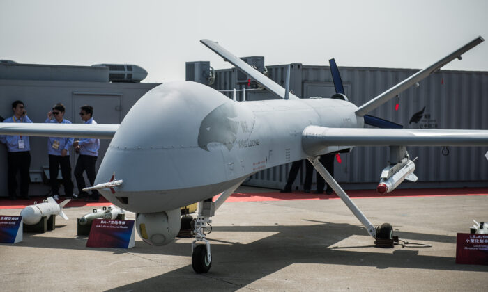 The "Yi Long" drone by China Aviation Industry Corporation (AVIC) is displayed during the 9th China International Aviation and Aerospace Exhibition in Zhuhai on Nov. 13, 2012.  (Phillippe Lopeza/AFP via Getty Images)
