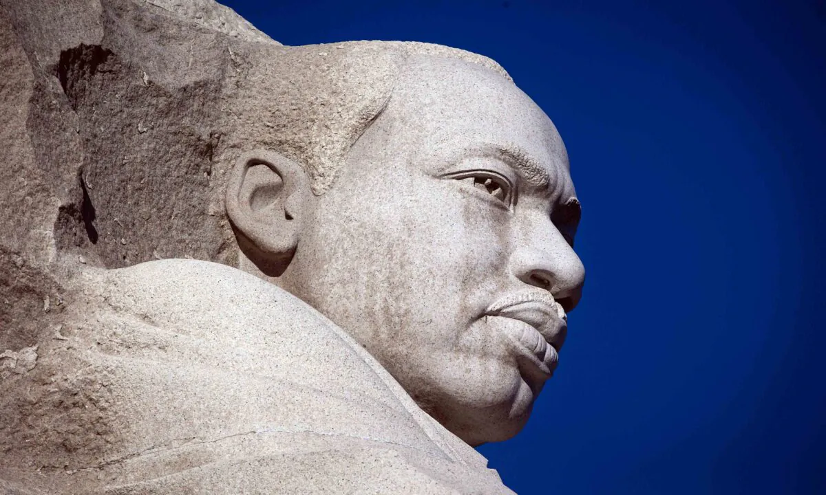 The Martin Luther King Jr. Memorial is seen on Martin Luther King Day in Washington on Jan. 21, 2019. (Al Drago/Getty Images)