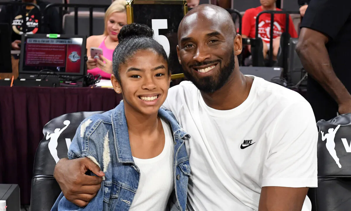 Gianna Bryant and her father, former NBA player Kobe Bryant, attend the WNBA All-Star Game 2019 at the Mandalay Bay Events Center in Las Vegas, Nev., on July 27, 2019. (Ethan Miller/Getty Images)