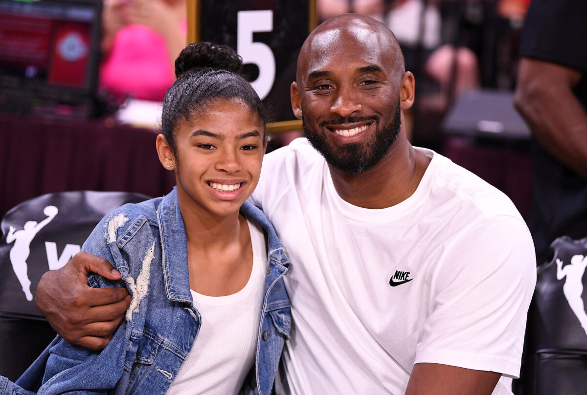 Kobe Bryant is pictured with his daughter Gianna