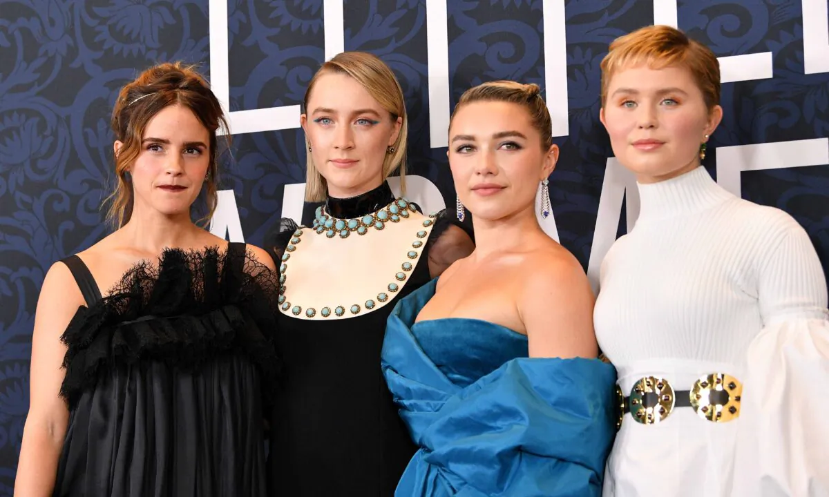 Emma Watson, Saoirse Ronan, Florence Pugh, and Eliza Scanlen attend the "Little Women" World Premiere at Museum of Modern Art in New York City on Dec. 07, 2019. (Dia Dipasupil/Getty Images)
