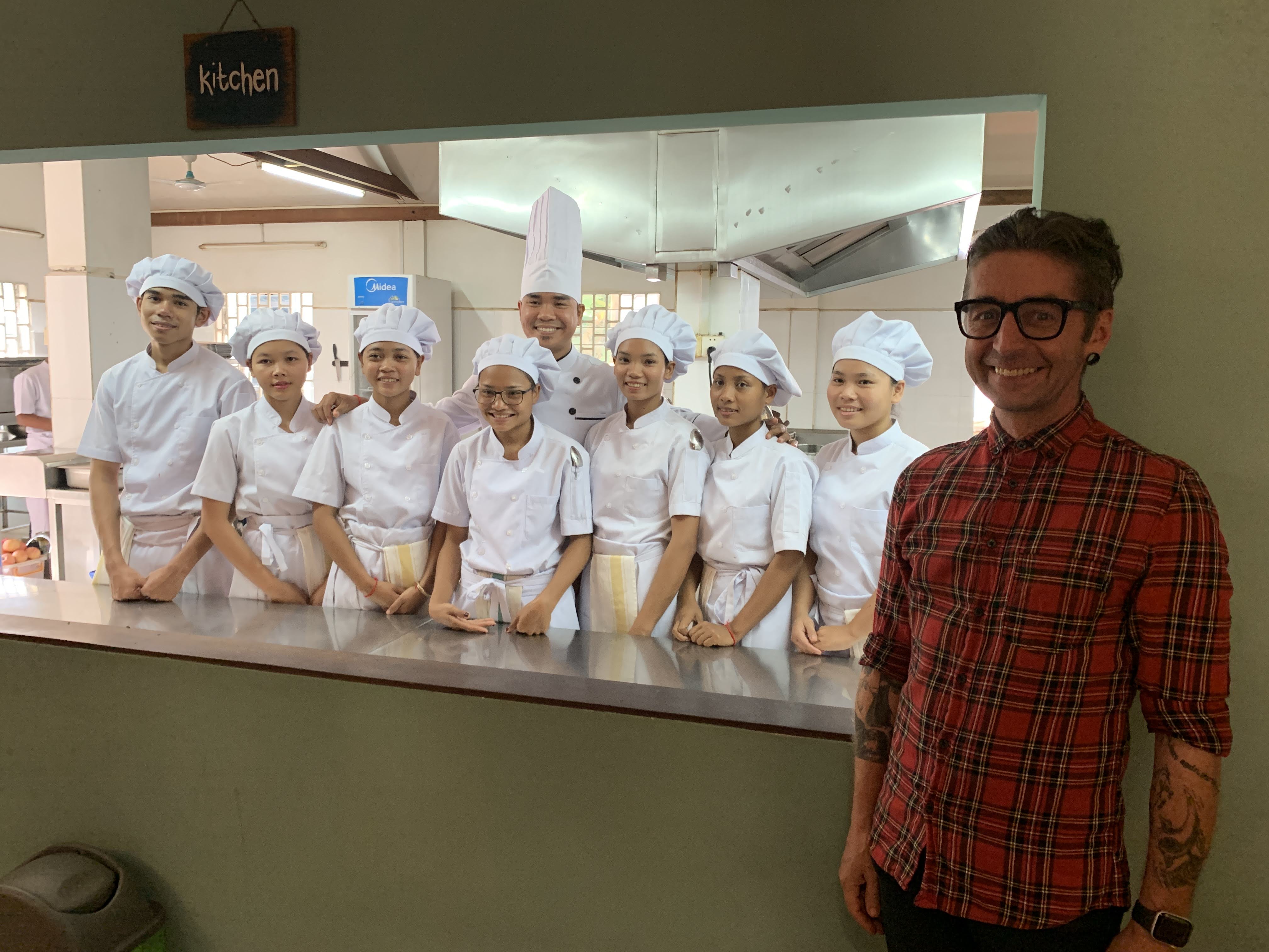 Paul Wallimann and the cooking staff at Haven