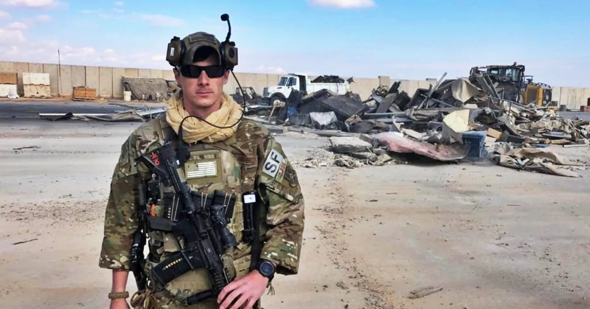 A U.S. soldier stands while bulldozers clear rubble and debris at Ain al-Asad air base in Anbar, Iraq, Monday, Jan. 13, 2020. (Ali Abdul Hassan/AP)

