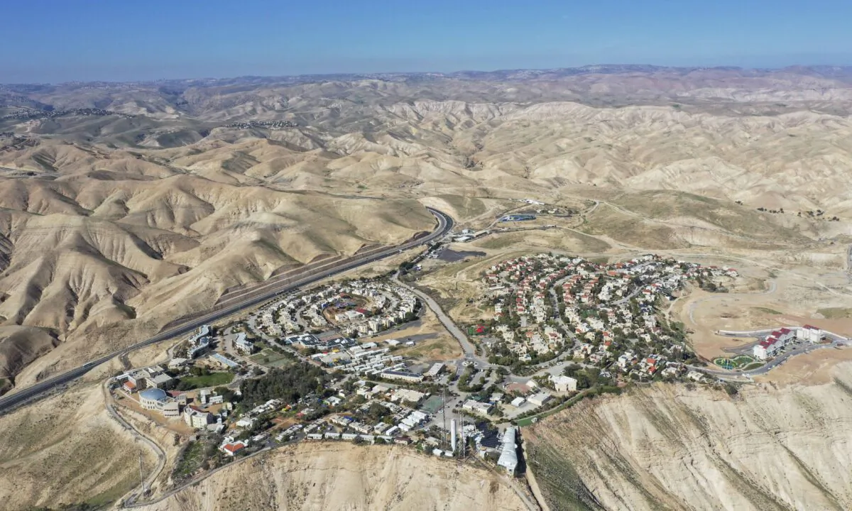 A view of the West Bank Jewish settlement of Mitzpe Yeriho on Jan. 26, 2020. (Oded Balilty/AP Photo)