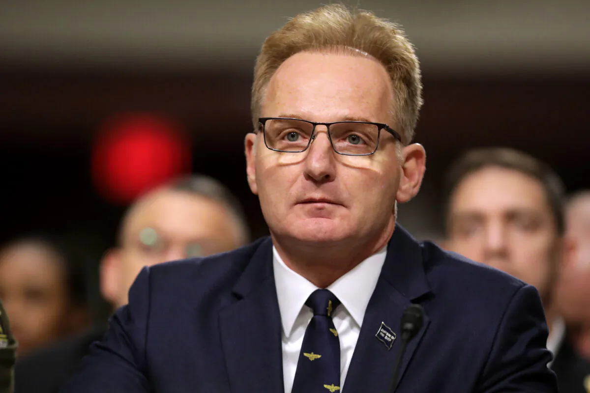 Acting Navy Secretary Thomas Modly testifies before the Senate Armed Services Committee in the Dirksen Senate Office Building on Capitol Hill in Washington on Dec. 3, 2019. (Chip Somodevilla/Getty Images)