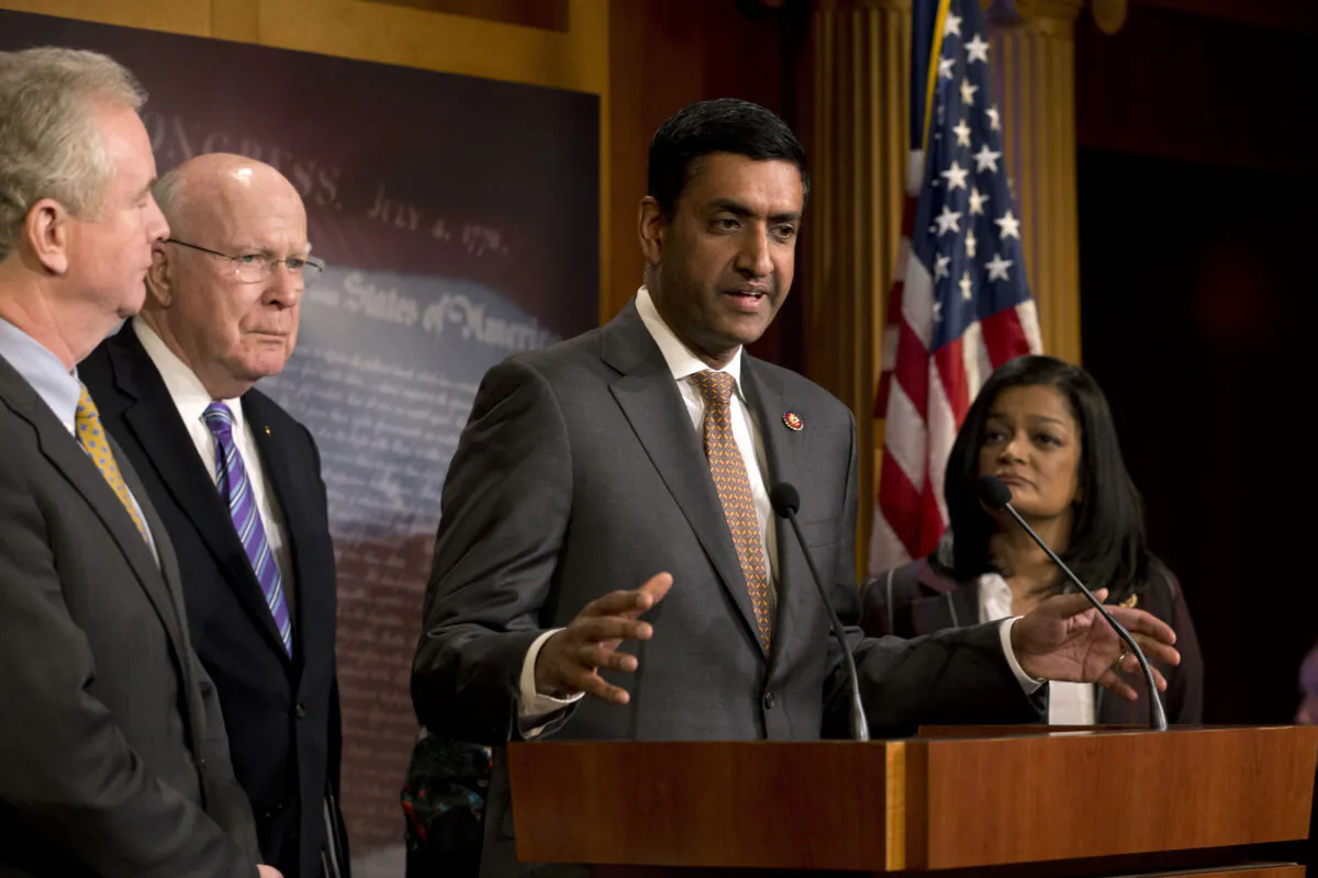 Rep. Ro Khanna (D-Calif.) has bipartisan support to remove gendered pronouns from U.S. archives. File image taken on Capitol Hill, in Washington on Jan. 9, 2020. (Jose Luis Magana/AP Photo)
